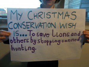 Christmas conservation wish lists for 2013 from children at Navigation Primary School